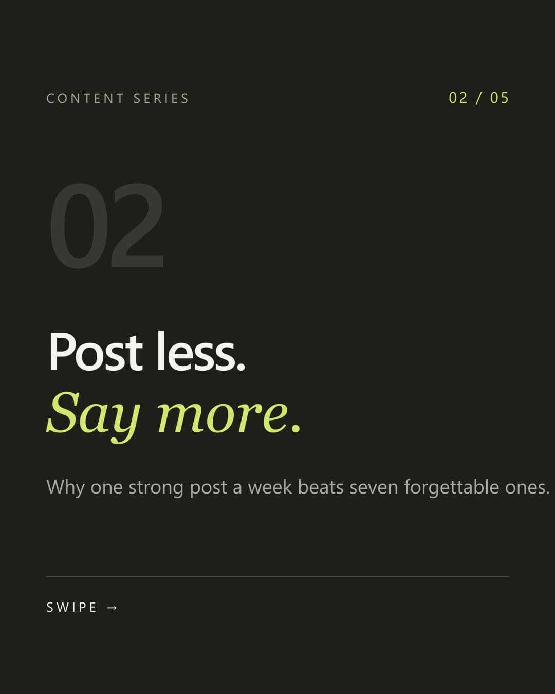 Content Series — Carousels project by Falguni Studio